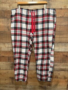 Old Navy Unisex 2XL Plaid Flannel Pajama Pants Red Holiday Lounge M026